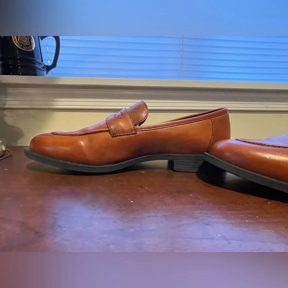 Cole Haan Men's Tan/Brown Leather Penny Loafers - Picture 7 of 8